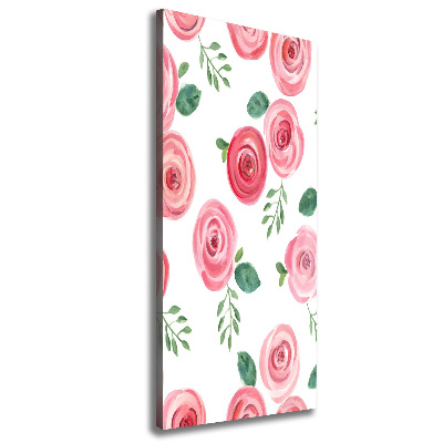 Large canvas wall art Pink rose