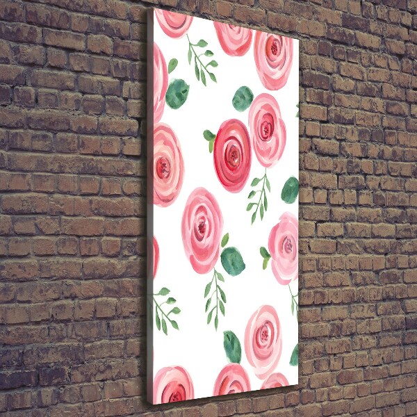 Large canvas wall art Pink rose