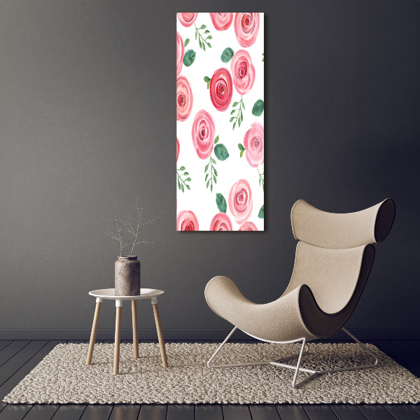 Large canvas wall art Pink rose