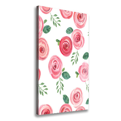 Large canvas wall art Pink rose