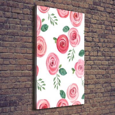 Large canvas wall art Pink rose