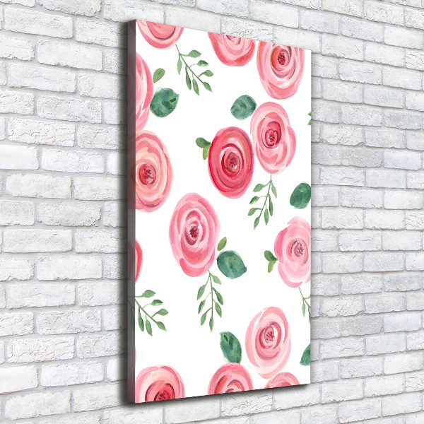 Large canvas wall art Pink rose