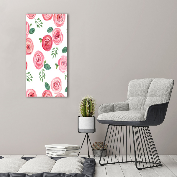 Large canvas wall art Pink rose