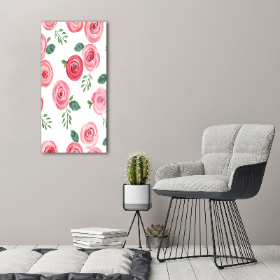 Large canvas wall art Pink rose