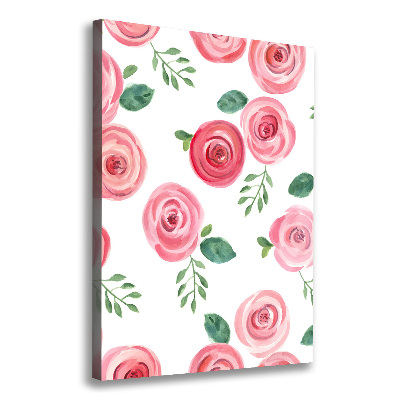 Large canvas wall art Pink rose