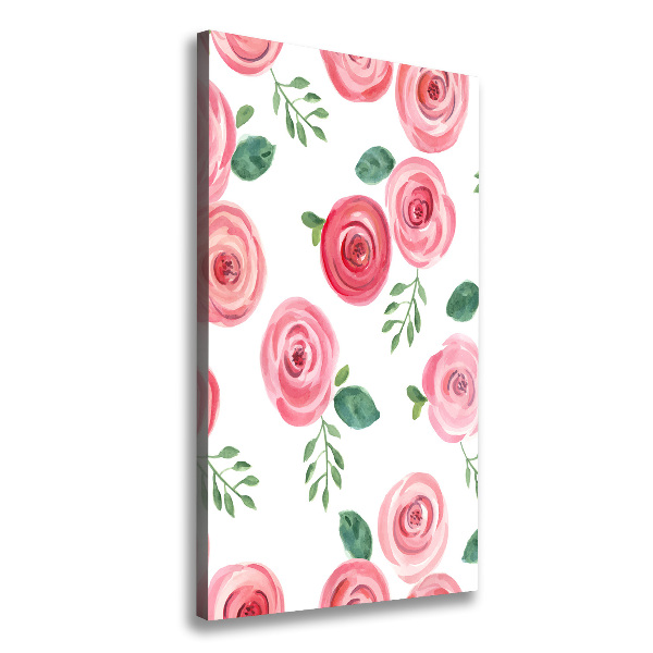 Large canvas wall art Pink rose