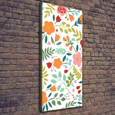 Wall art canvas large Colorful flowers