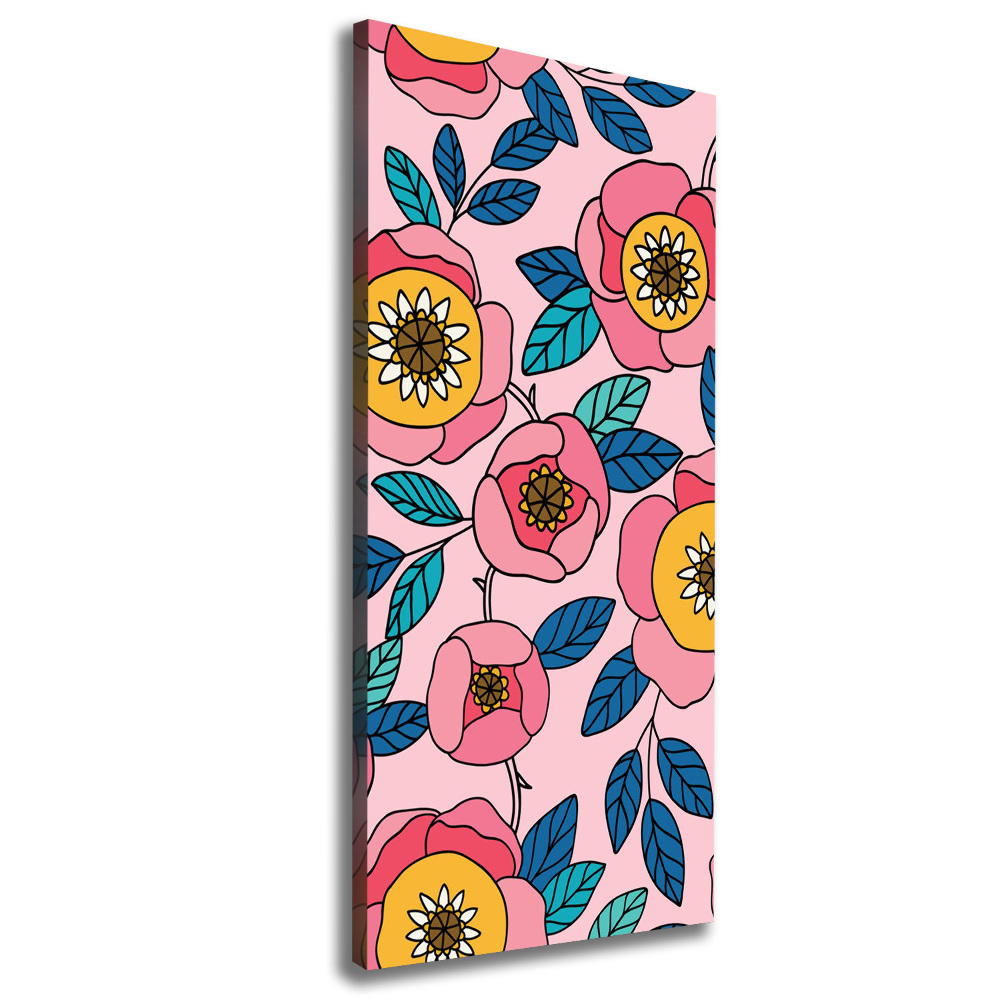 Canvas wall art Colorful flowers