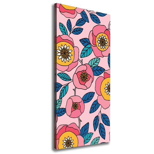 Canvas wall art Colorful flowers