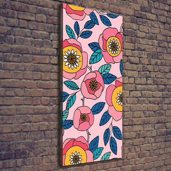 Canvas wall art Colorful flowers