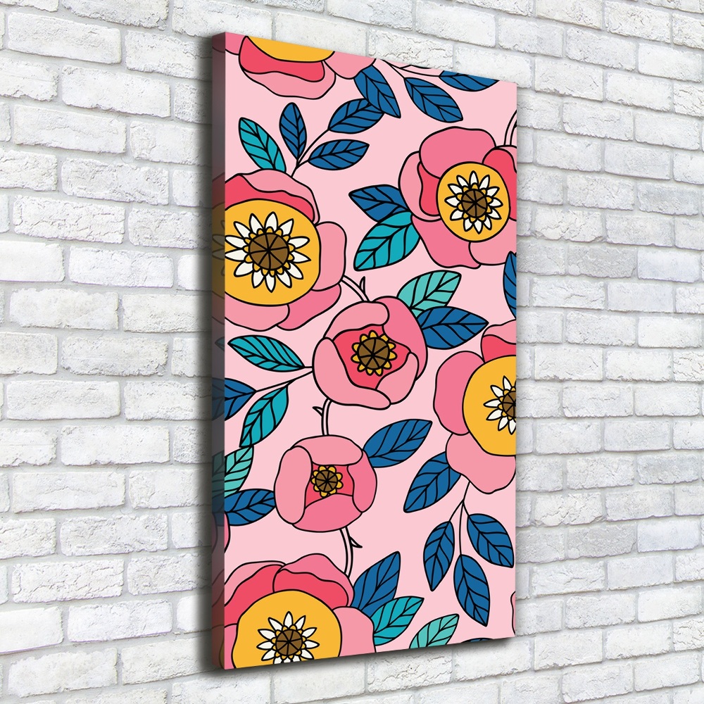 Canvas wall art Colorful flowers