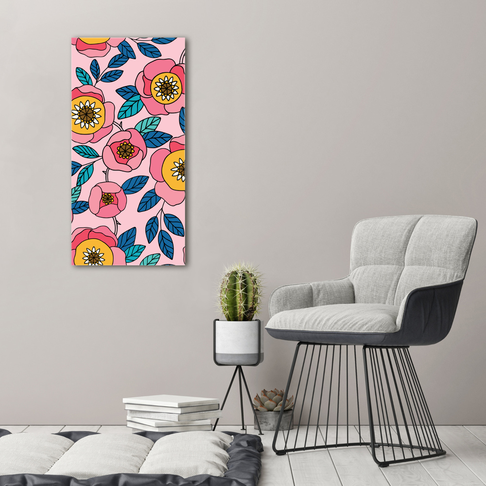 Canvas wall art Colorful flowers