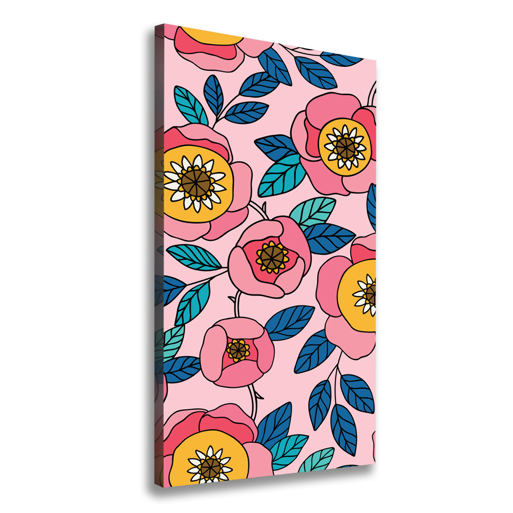 Canvas wall art Colorful flowers