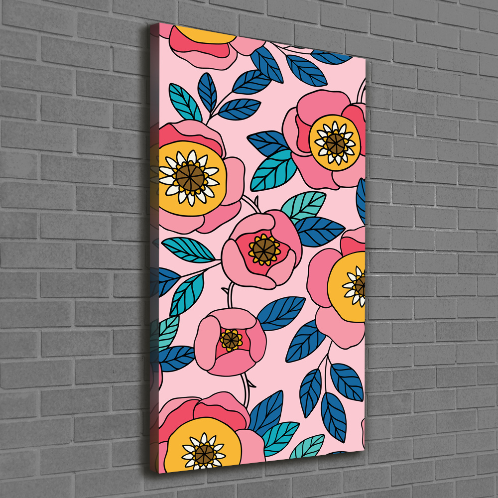 Canvas wall art Colorful flowers