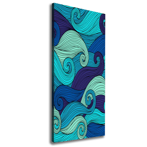 Large canvas wall art Abstract waves