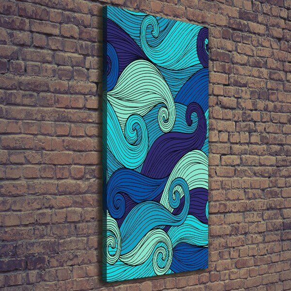 Large canvas wall art Abstract waves