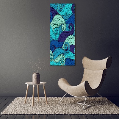 Large canvas wall art Abstract waves