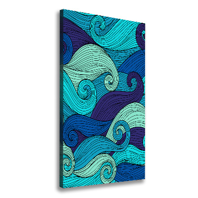 Large canvas wall art Abstract waves