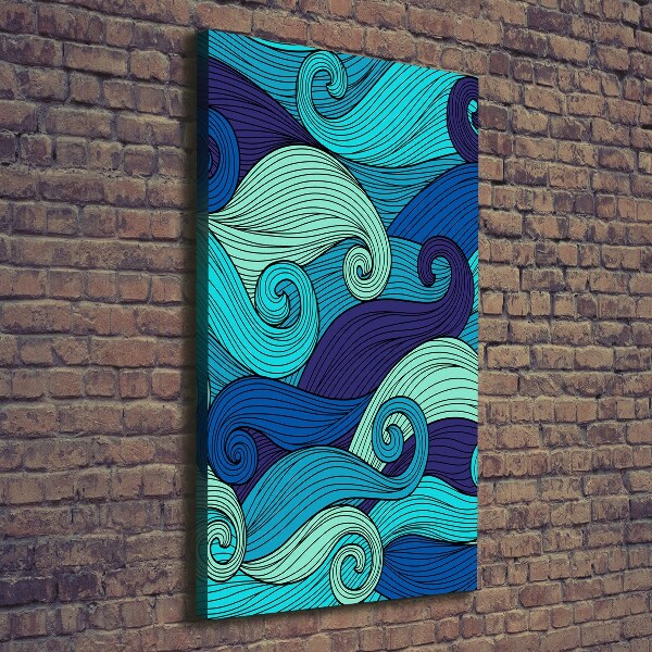 Large canvas wall art Abstract waves