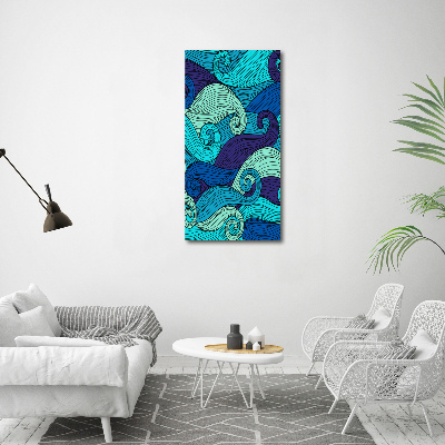 Large canvas wall art Abstract waves