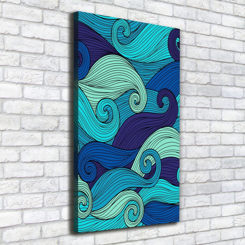 Large canvas wall art Abstract waves