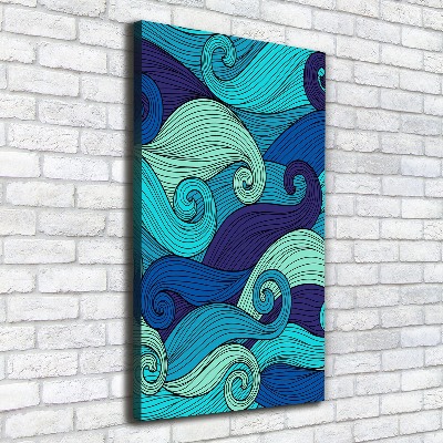 Large canvas wall art Abstract waves