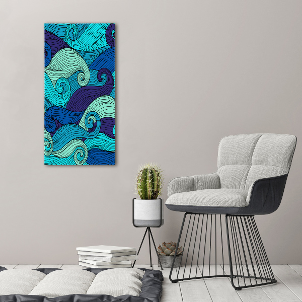 Large canvas wall art Abstract waves