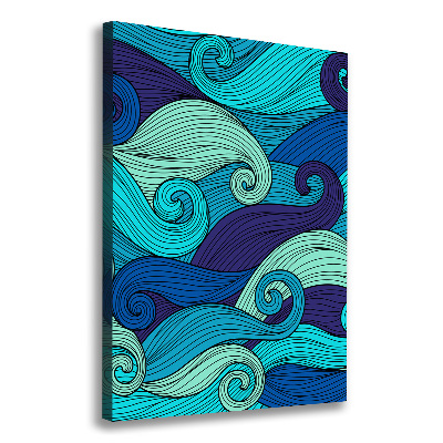 Large canvas wall art Abstract waves