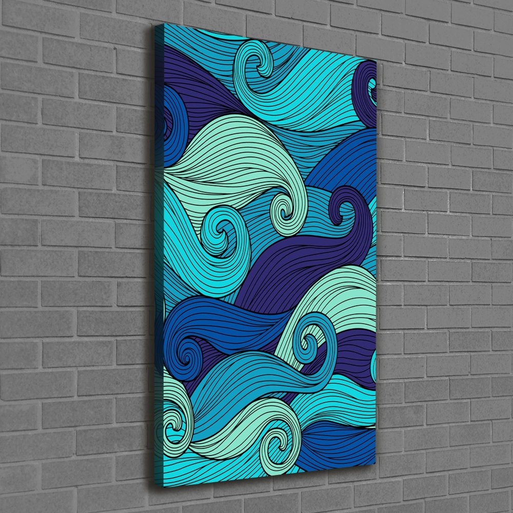 Large canvas wall art Abstract waves