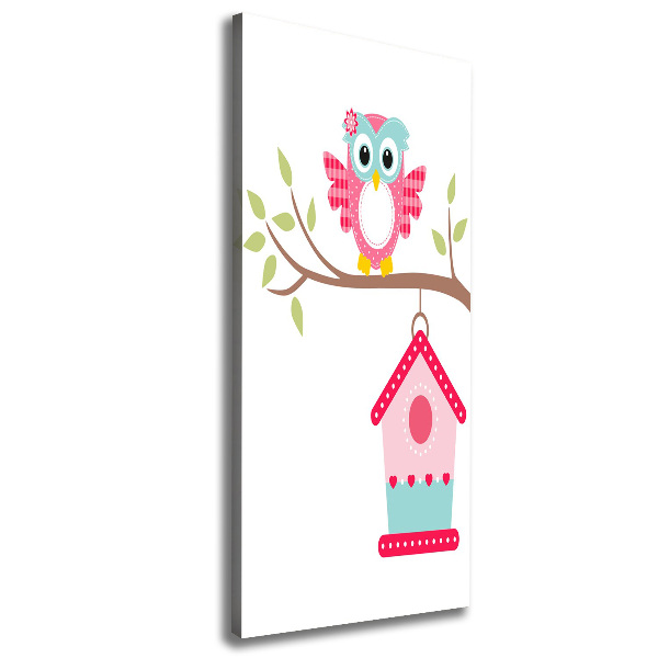 Canvas wall art Owl on a branch