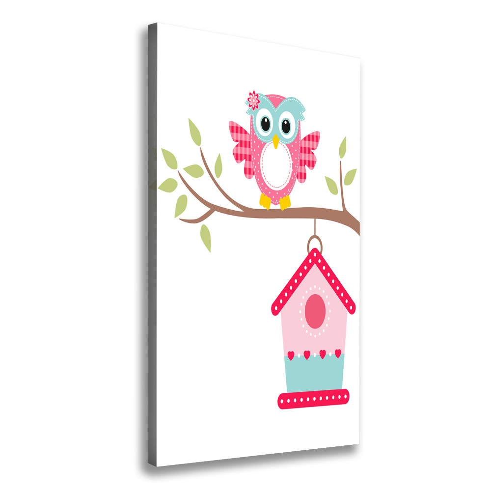 Canvas wall art Owl on a branch