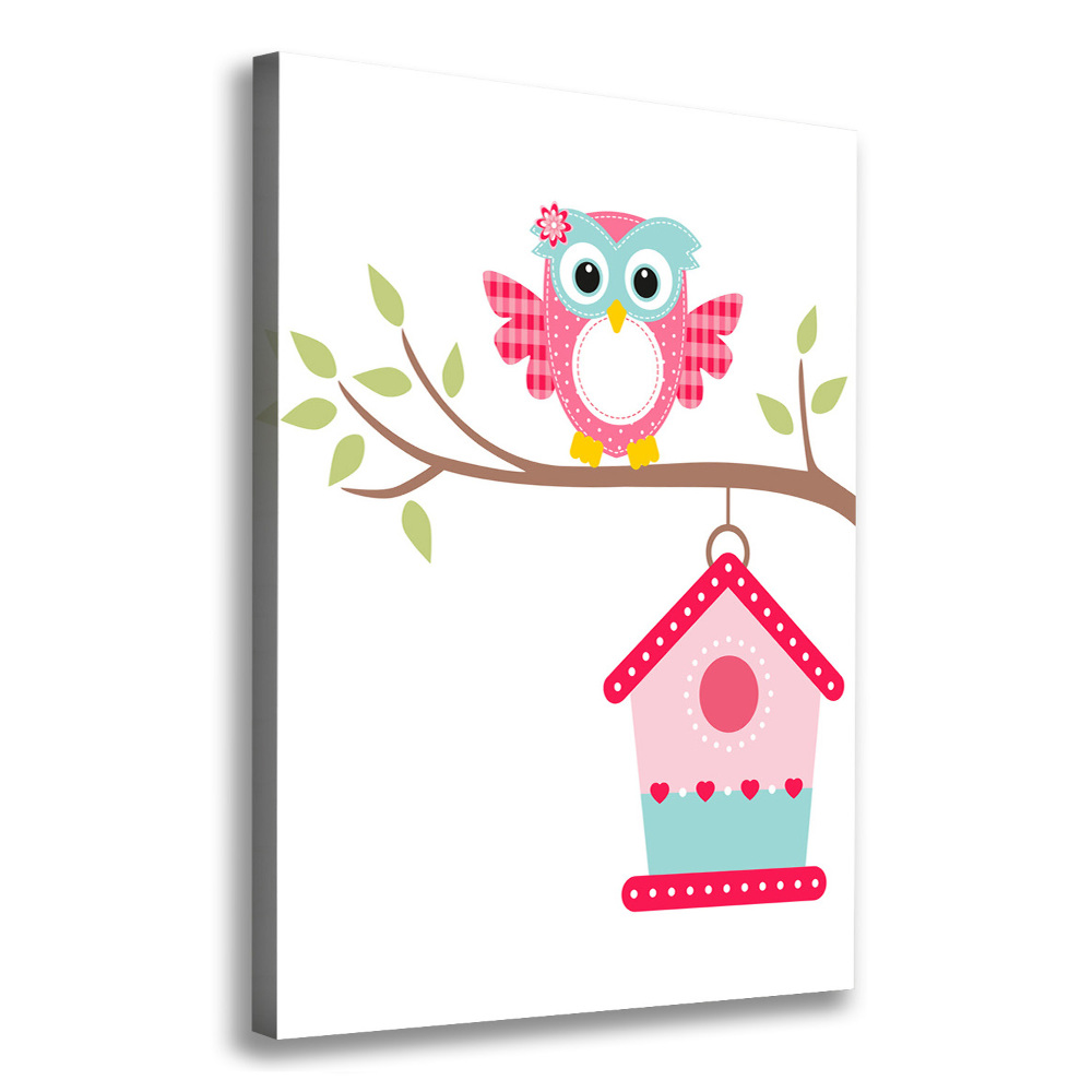 Canvas wall art Owl on a branch