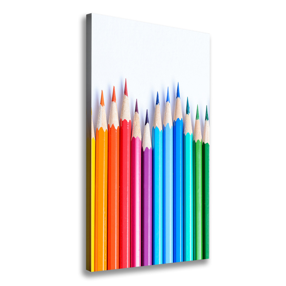 Large canvas wall art Colourful pencils