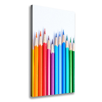 Large canvas wall art Colourful pencils