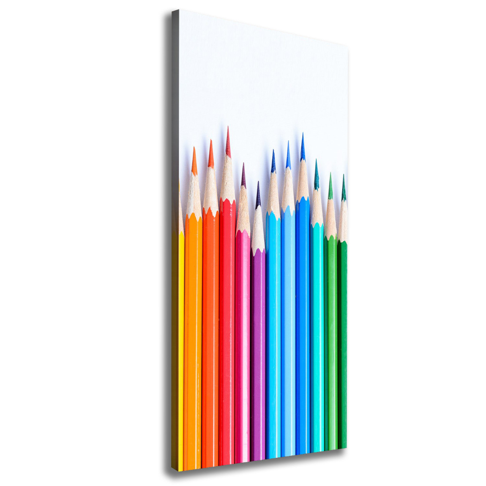 Large canvas wall art Colourful pencils