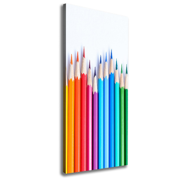 Large canvas wall art Colourful pencils