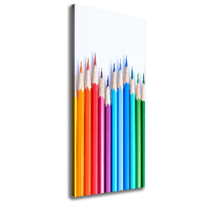 Large canvas wall art Colourful pencils