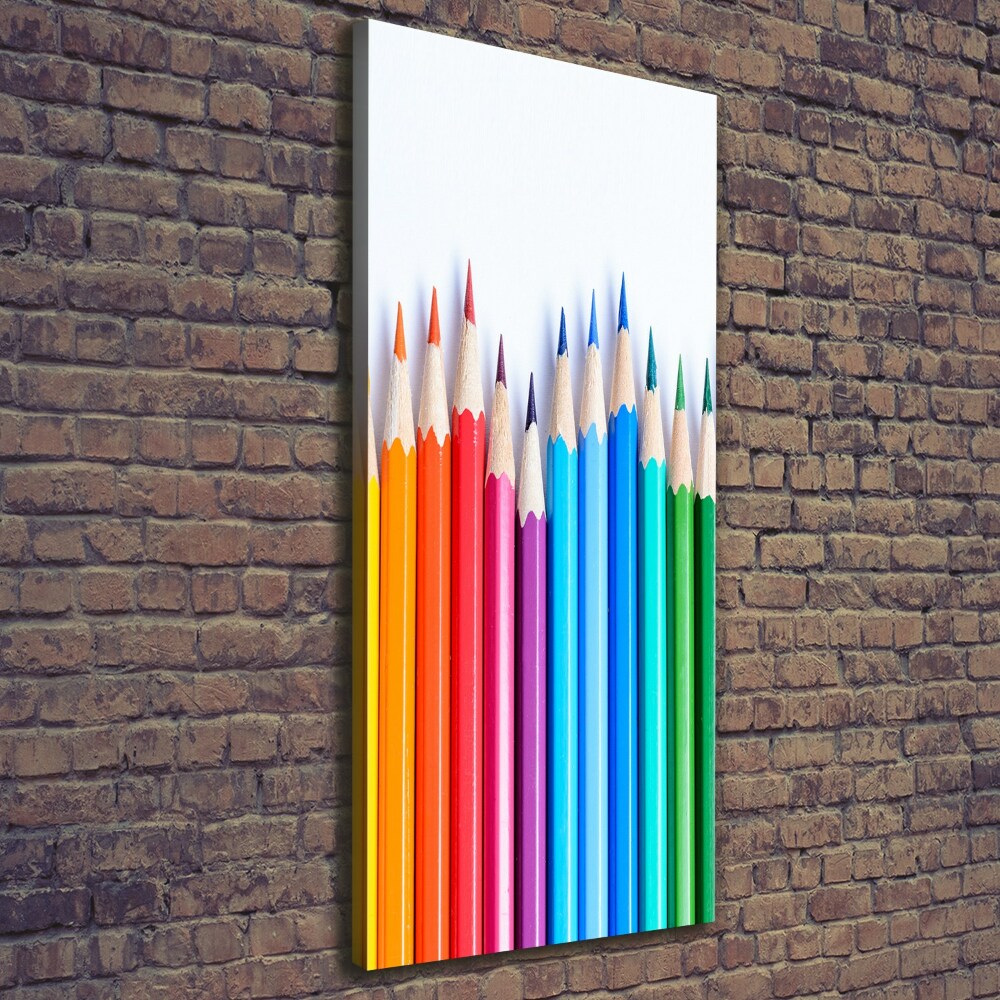 Large canvas wall art Colourful pencils