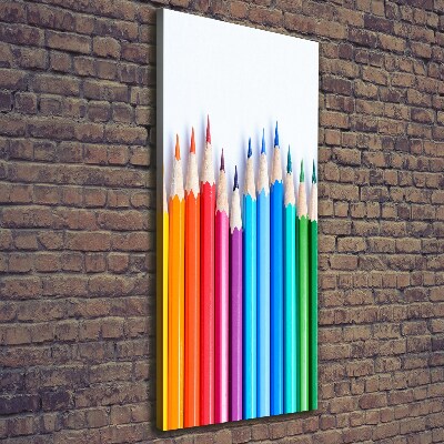 Large canvas wall art Colourful pencils