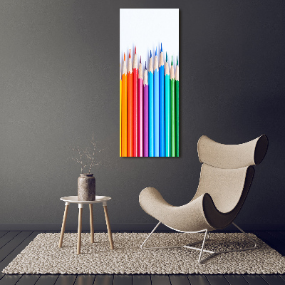 Large canvas wall art Colourful pencils