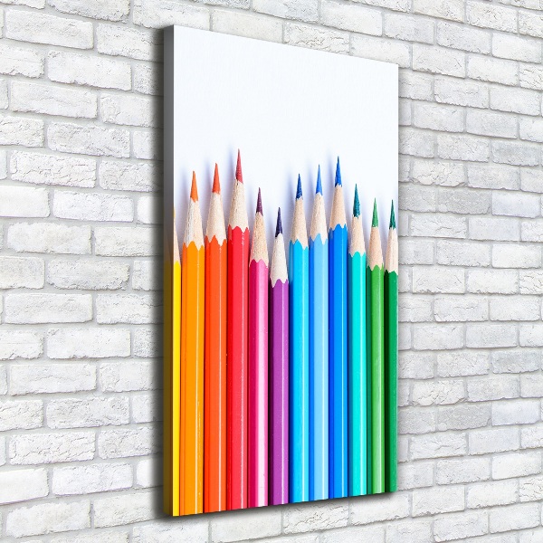 Large canvas wall art Colourful pencils