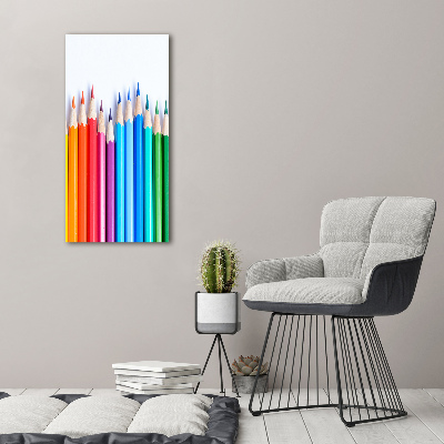 Large canvas wall art Colourful pencils