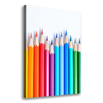 Large canvas wall art Colourful pencils