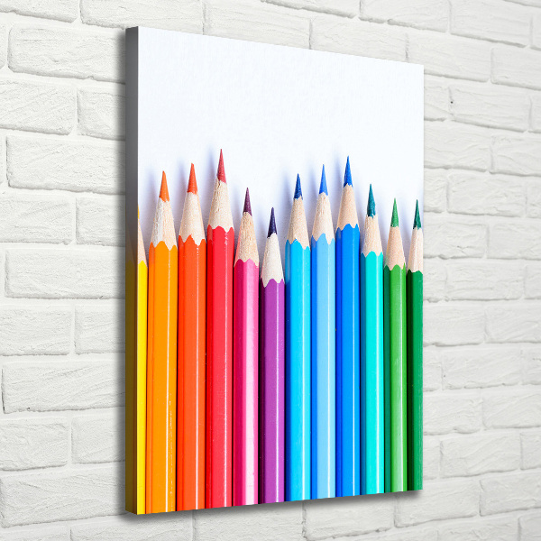 Large canvas wall art Colourful pencils