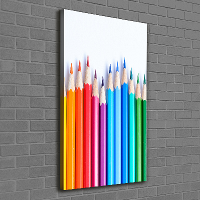 Large canvas wall art Colourful pencils