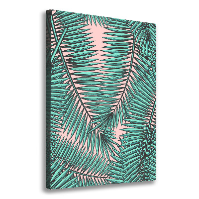 Canvas wall art Palm leaves