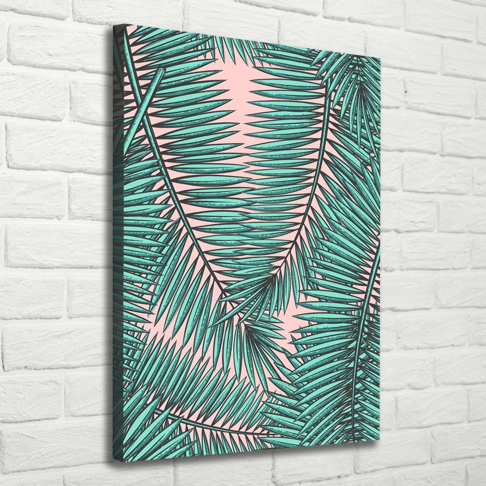 Canvas wall art Palm leaves