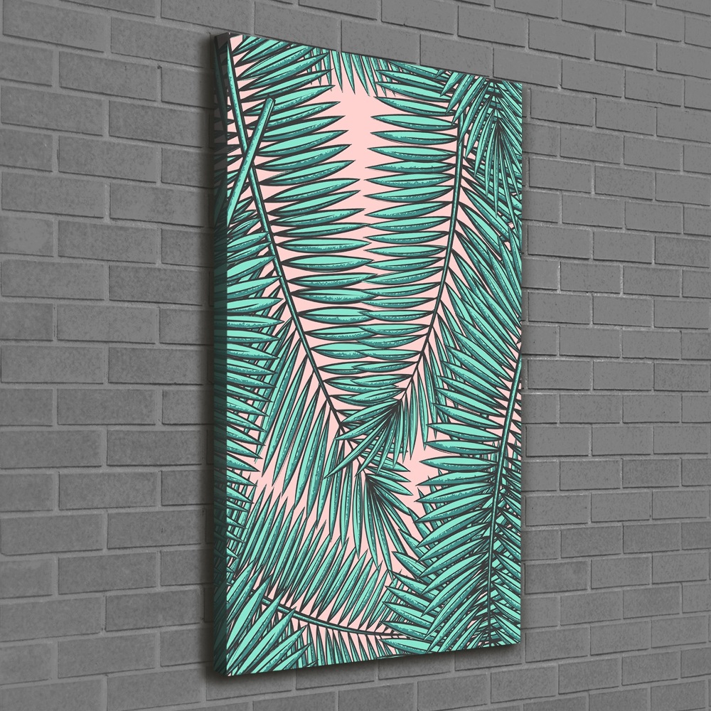 Canvas wall art Palm leaves