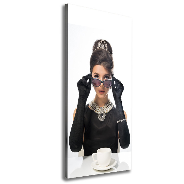 Canvas wall art Woman with glasses