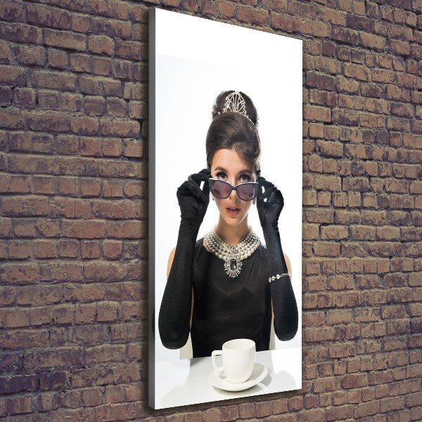 Canvas wall art Woman with glasses